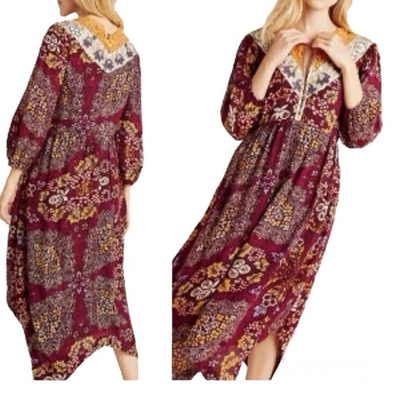 Maeve by Anthropologie Meredith Embroidered Maxi Dress Size Extra Small - Picture 2 of 15